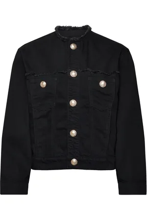Zadig & Voltaire Kaely Destroy Denim Eco Dongerijakke Denimjakke Black