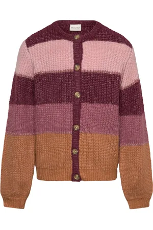 Minymo Cardigan Ls Knit Tops Knitwear Cardigans Pink