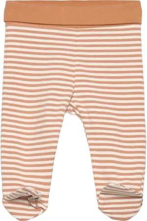 FIXONI Leggings W.feet - Y/D Stripe Bottoms Leggings Orange