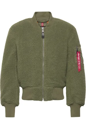 Alpha Industries Ma-1 Teddy Designers Sweat-shirts & Hoodies Fleeces & Midlayers Green