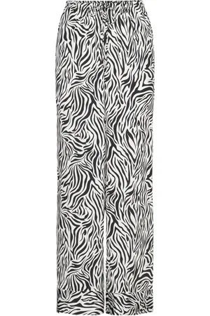 Hunkemöller Pant Satin Zebra Pyjamasbukser Pysjbukser Black
