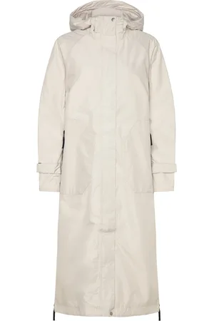 Ilse Jacobsen Eco Finished Long Raincoat Outerwear Rainwear Rain Coats Cream