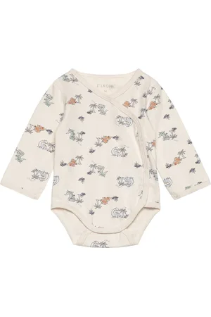 FIXONI Wrap Body Ls Aop Bodies Long-sleeved Beige