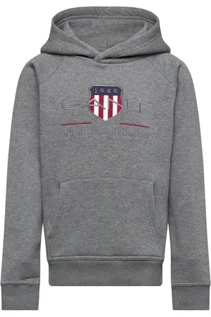 GANT Archive Shield Hoodie Tops Sweat-shirts & Hoodies Hoodies Grey