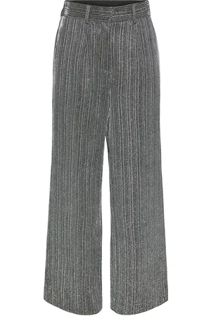 Y.A.S Kamo Hw Pant - Show Bottoms Trousers Wide Leg Grey