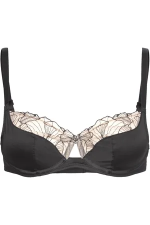 Chantelle Pulp Tattoo Love Very Covering Underwired Bra Designers Bras & Tops Wired Bras Black