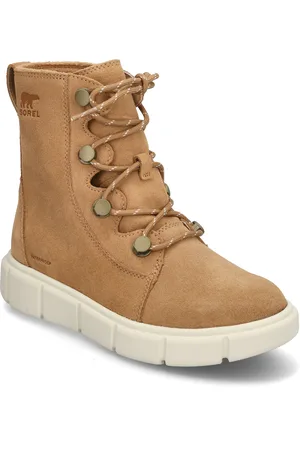 sorel Explorer Iii Joan Wp Shoes Boots Ankle Boots Ankle Boots Flat Heel Brown