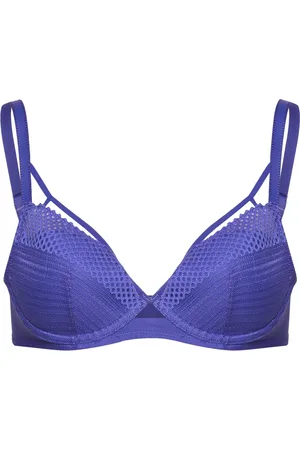 Chantelle Pulp Play T-Shirt Plunge Bra Designers Bras & Tops Plunge Bras Blue
