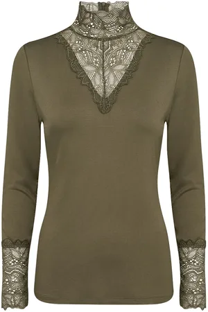 soyaconcept Sc-Marica Tops T-shirts & Tops Long-sleeved Khaki Green