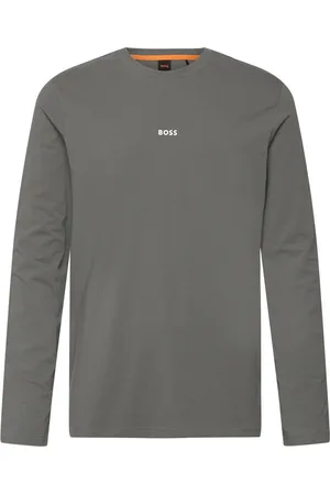HUGO BOSS Tchark Tops T-shirts Long-sleeved Grey