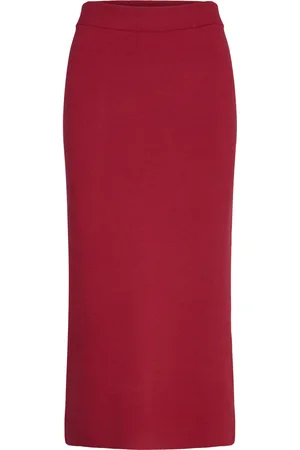 Object Objreynard Hw Knit Skirt Noos Skirts Knee-length & Midi Skirts Red