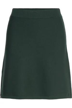 SELECTED Slfkamma Hw Short Knit Skirt Skirts Short Skirts Green