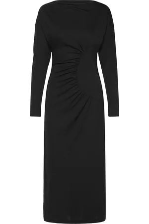 MANGO Off-The-Shoulder Ruffled Dress Maxikjole Festkjole Black