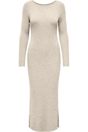 ONLY Onlkatia Ls Maxi Boatn Dress Cc Knt Maxikjole Festkjole Cream