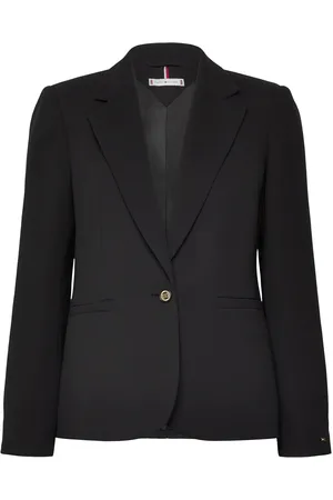 Tommy Hilfiger Crepe Slim Sb Blazer Blazers Single Breasted Blazers Black