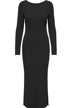 ONLY Onlkatia Ls Maxi Boatn Dress Cc Knt Maxikjole Festkjole Black
