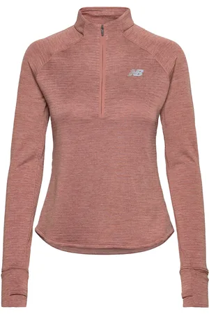 New Balance Athletics Heat Grid 1/2 Zip Sport Sweat-shirts & Hoodies Fleeces & Midlayers Brown