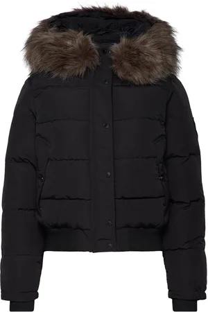 Superdry Everest Hooded Bomber Jkt Fôret Jakke Black