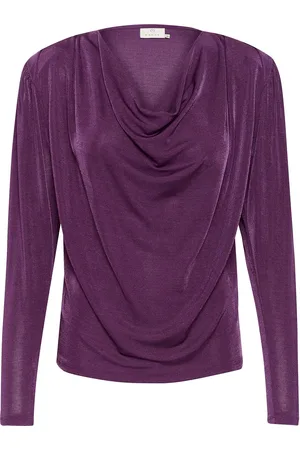 Kaffe Kagina Jersey Blouse Tops Blouses Long-sleeved Purple