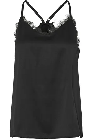 Pieces® Pcanovi Satin Nightwear Set Topp Black