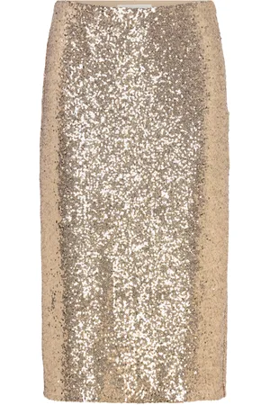 Part Two Teffaniapw Sk Skirts Knee-length & Midi Skirts Gold