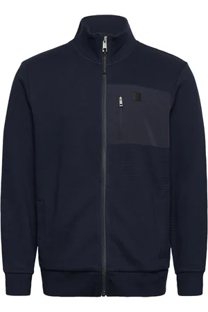 TOM TAILOR Structured Stand-Up Jacket Tops Sweat-shirts & Hoodies Fleeces & Midlayers Navy