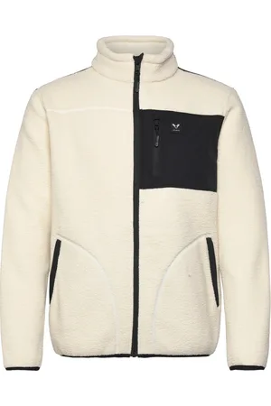 Fat Moose Hunter Fleece Jacket Tops Sweat-shirts & Hoodies Fleeces & Midlayers Cream