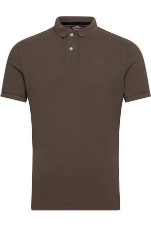 Superdry Vint Destroy Polo Tops Polos Short-sleeved Brown