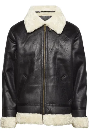 Alpha Industries B3 Fl Designers Jackets Leather Black