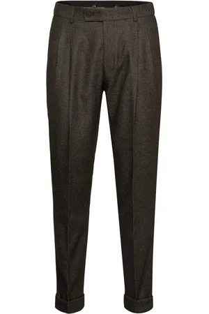 SIR of Sweden Brett 3 Trousers Bottoms Trousers Formal Khaki Green