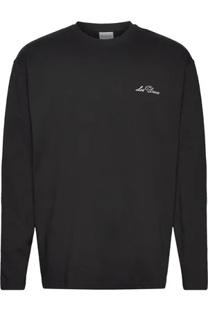 Les Deux Crew Ls T-Shirt Tops T-shirts Long-sleeved Black
