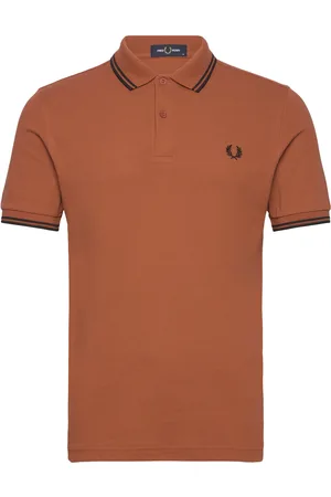 Fred Perry Twin Tipped Fp Shirt Tops Polos Short-sleeved Orange