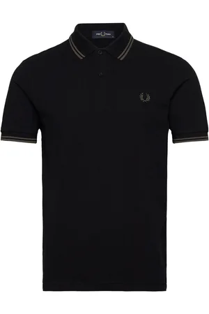 Fred Perry Twin Tipped Fp Shirt Tops Polos Short-sleeved Black