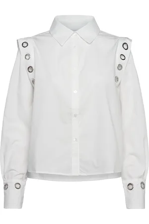 Coster Copenhagen Shirt With Metal Holes Tops Shirts Long-sleeved White