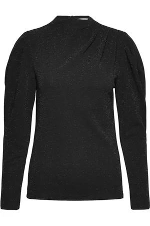 SELECTED Slfmarwa Ls High Neck Top Tops T-shirts & Tops Long-sleeved Black