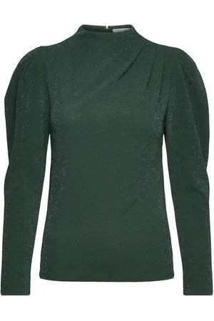SELECTED Slfmarwa Ls High Neck Top Tops T-shirts & Tops Long-sleeved Green