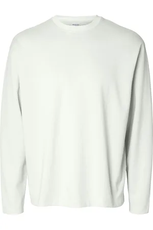SELECTED Slhlooseoscar Ls O-Neck Tee Noos Tops T-shirts Long-sleeved White