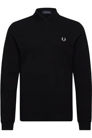 Fred Perry L/S Plain Fp Shirt Tops Polos Long-sleeved Black