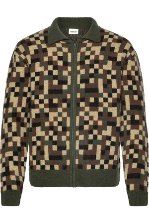 Solid Sdnoi Tops Knitwear Cardigans Khaki Green