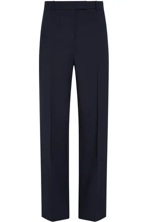 Tommy Hilfiger Cool Wool Relaxed Straight Pant Bottoms Trousers Straight Leg Navy