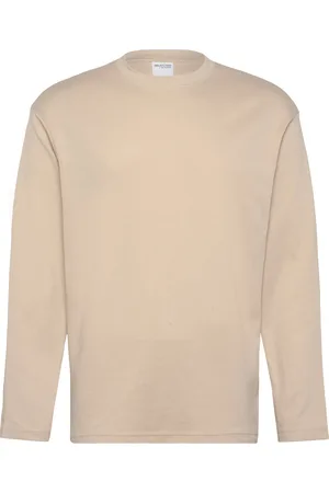 SELECTED Slhlooseoscar Ls O-Neck Tee Noos Tops T-shirts Long-sleeved Beige