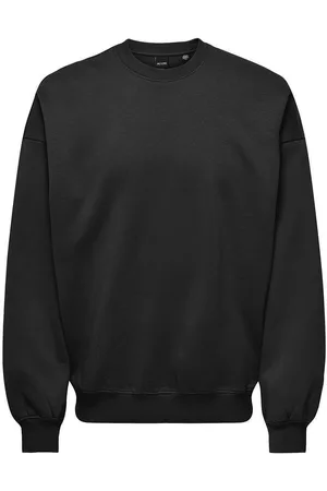Only & Sons Onsturner Life Vtg Crew Neck Sweat Tops Sweat-shirts & Hoodies Sweat-shirts Black