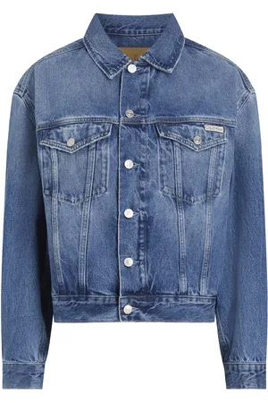 Calvin Klein Boxy Denim Jacket Dongerijakke Denimjakke Blue