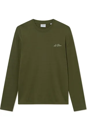 Les Deux Crew Ls T-Shirt Tops T-shirts Long-sleeved Green