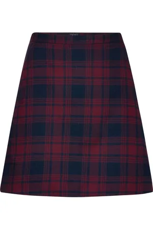 Tommy Hilfiger Tjw Check Mini Skirt Skirts Short Skirts Navy