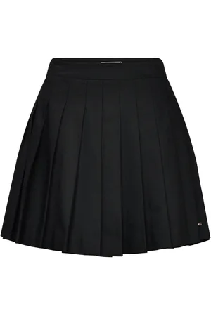 Tommy Hilfiger Cool Wool Mix Pleat Short Skirt Skirts Pleated Skirts Black