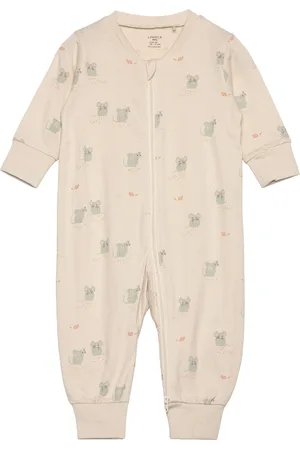Lindex Pyjamas Mouses Pyjamas Sie Jumpsuit Beige