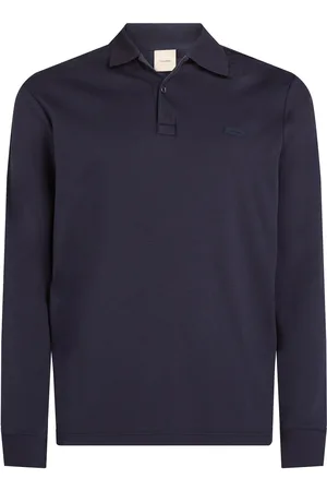 Calvin Klein Liquid Touch Slim Ls Polo Tops Polos Long-sleeved Navy