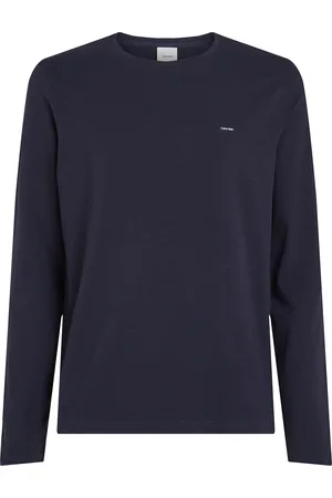 Calvin Klein Stretch Slim Fit Ls T-Shirt Tops T-shirts Long-sleeved Navy