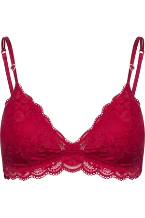 Lindex Bra Iris Soft Bralette Heart S Lingerie Bras & Tops Soft Bras Bralette Red